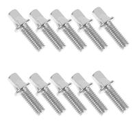 MERRYHAPY 10 Pezzi Viti per Tamburo M6x15mm per Asse Pedale, in Ferro Placcato Argento, Superficie Liscia senza Bave, Accessorio Essenziale per Batteristi Professionisti e Amatori