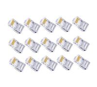 MERRYHAPY 100 pezzi Connettori Ethernet Cata Plug PC con Chip Placcati per e Custodia Termoplastica Resistente Compatibile con Cate e Dispositivi