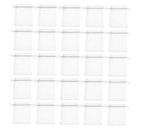 MERRYHAPY 100 Pezzi Sacchetti Organza Trasparenti con Coulisse Buste Piccole per Dolci Gioielli e Bomboniere Sacchetti Regalo per Matrimoni Compleanni e Feste