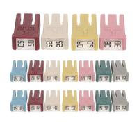 MERRYHAPY 18 Pollici Mini Fusibile per Auto Assortito, Fusibile per Auto a Forma di Scatola, PP e Lega, Apertura Laterale, per Circuiti Automotive e Rv, Resistente a Vibrazioni