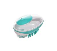 MERRYHAPY 1pezzi Spazzola Massaggiante Per Bagno Per Cani e Gatti Verde Spazzola Per Lavaggio Con Pompa Per Shampoo Morbida e Sicura Per Animali Di Piccola e Media Taglia