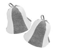 MERRYHAPY 2 Pezzi Cappello Sauna in Feltro Spesso Unisex per Uomo e Donna Design Elegante e Protezione Capelli per Sauna Bagno e Vapore Accessorio Casa Decorativo e Confortevole