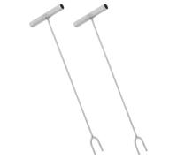 MERRYHAPY 2 Pezzi Chiave per Valvole in Acciaio Inox con Manico a Forma di | Testa a U e Forchetta, Adatta a Varie Misure, Uso in Riparazioni Termiche e Chiusure, Colore Argento