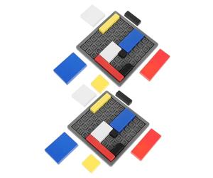 MERRYHAPY 2 Pezzi Gioco di Puzzle per 88 Livelli, Pezzi Geometrici in Abs, Blocchi Robusti per Sviluppo Cognitivo e Coordinazione Mano-occhio, per Educazione Stem e Prima Età