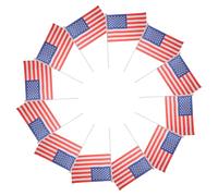 MERRYHAPY 20 pezzi Mini Bandierine Americane da Mano per Decorazioni Patriottiche Luglio Memorial Day e Eventi Usa Bandiere Portatili e Facili da Trasportare