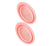 MERRYHAPY 2pezzi Brush Cleansing Pad Scrubber Pieghevole Per Pulizia Pennelli Trucco Accessorio Pratico e Portatile Per La Bellezza Per Uso Quotidiano e Viaggi