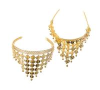 MERRYHAPY 2pezzi Jewelry Boho Per Costumi Del Ventre Per Con Frange Paillettes Accessori Per Per
