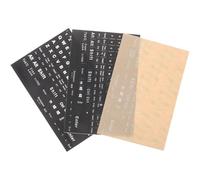 MERRYHAPY 3 Fogli Adesivi per Tastiera Inglese per Computer Set Sostitutivo Lettere Bianche su Sfondo Nero e Trasparente Resistenti e Facili da Applicare per PC Desktop e Tastiere