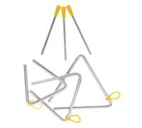 MERRYHAPY 3 Set Triangoli Musicali in Acciaio per Percussioni Didattiche Strumento Percussione Triangolo con Suono Chiaro Coordinazione Mano-occhio per in Classe e Pratica Musicale Casa