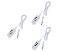 MERRYHAPY 3pezzi Hub Multi-funzione Caricatore Estensione Per Desktop Caricatore Usb Multi-port Con Design Compatto e Portatile Bianco
