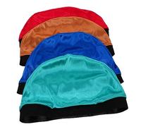 MERRYHAPY 4pezzi Cappelli Elastici Unisex Per Parrucche Copricapo Raso Colorato Berretti Per Acconciature Diverse Per Eventi e Attività Hip Hop Reale Lago