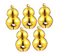 MERRYHAPY 5 Campanellini in Ottone Per Animali Domestici Forma Zucca Ornamenti Da Appendere Albero Di Natale
