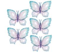 MERRYHAPY 5 Palloncini in Foil a Forma di Farfalla Color Blu Decorazioni Gonfiabili per Feste di Compleanno e Battesimo Accessori Fotografici per Allestimenti Festa