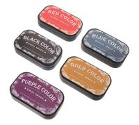 MERRYHAPY 5 Pezzi Tampone Inchiostro ad Acqua Inchiostro Archivistico e Colore Duraturo per Paper Crafts e Hand Accounts, Materiale Plastico Spugna Vintage Artistica
