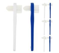 MERRYHAPY 8 pezzi Spazzolini da Denti Portatili Dual Head per Viaggio Mini Spazzolino Manuale Doppia Testa per Adulti e Design Compatto e Leggero Setole Protettive per Cura Orale Quotidiana