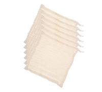 MERRYHAPY Asciugamani Esfolianti Da Bagno in Cotone e Lino Quadrati, Set 6 Pezzi, Asciugamano Da Doccia Leggero Anello Per Aggancio, Per Pulizia Corpo e Uso in Hotel o Campeggio