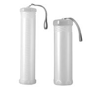 MERRYHAPY Astuccio Telescopico in Plastica Trasparente da 2 Pezzi per Pennelli e Matite, Tubo Rigido Portatile per Disegno e Ufficio, Custodia Leggera per Studenti e Artisti