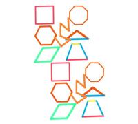 MERRYHAPY Bastoncini Geometrici da Costruzione 100 Pezzi Set di Bastoni Poligonali in Plastica per Laboratori di Geometria e Attività Educative in Casa