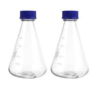 MERRYHAPY Bottiglie Coniche da 1000ml 2 Pezzi per Laboratorio in Vetro Scala, Stabilità senza Bave, per Ricerca e Lezioni di Chimica