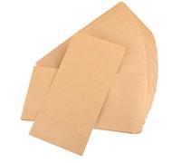 MERRYHAPY Buste Classiche Design Semplice ed Elegante 100 Pezzi Color Giallo in Carta Kraft Formato Piccolo 17,5 Cm, per Scuola e Banchetti