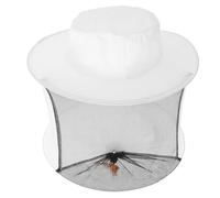 MERRYHAPY Cappello da Apicoltore a Rete Bianco Velo Protettivo per Adulti Cappello Pieghevole Portatile per Attività all'Aperto Giardinaggio e Apicoltura