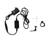 MERRYHAPY Caricatore USB per Moto Doppia Porta Usb, Resistente All'acqua, in Plastica Nera, per Manubrio e Specchietto Posteriore, Compatibile Gps e Fotocamere
