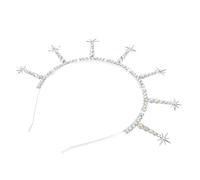MERRYHAPY Cerchietto per Chioma Boho Corona a Stella a Sei Punte in Lega e Strass, Leggero e Resistente, per Feste e Addio al Nubilato