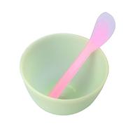 MERRYHAPY Ciotola Per Mescolare Maschere in Silicone Ciotola Di Plastica Per Maschera Fai Da Te Set Di 2 Pezzi Asta Di Agitazione Antigoccia