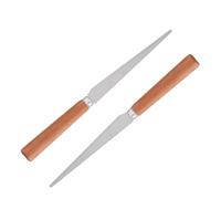 MERRYHAPY Coltelli per Modellare Marrone 2 Pezzi Set in Acciaio Inossidabile Strumenti per Lavorazione del Legno e Argilla, per Ceramica e Arte Fai da Te
