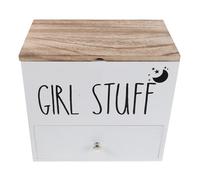 MERRYHAPY Contenitore per Assorbenti in Legno per Bagno Scatola Portaoggetti con Coperchio Organizer per Assorbenti e Tamponi Piccolo Contenitore per Conservazione del Bagno Organizer