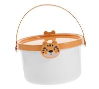 MERRYHAPY Contenitore Per Giocattoli Con Coperchio Secchio Organizzatore Per Scatola Per Blocchi e Piccole Giocattoli Soluzione Salvaspazio Per Casa e Gioco