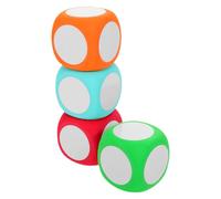 MERRYHAPY Dadi di Schiuma Cancellabili a Secco 6 CM 4 Pezzi per Insegnanti Strumenti Educativi e Giochi Matematici per Scuola Primaria