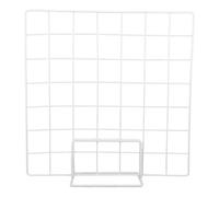 MERRYHAPY Espositore da Tavolo in Ferro Bianco per Esposizione e Semplice Appendere, Scaffale Versatile per Allestimento Stand e Mostrare Opere D'arte