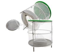 MERRYHAPY Gabbie Sospese Antipioggia per Insetti 2 Pezzi a Rete e Plastica Resistenti per Esterni Facili da Usare Colore Casuale