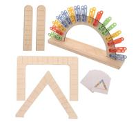 MERRYHAPY Gioco di Pinze per Allenamento Cognitivo Anziani, Forme e Colori | Legno e Plastica, Include Manuale Didattico, per Case e Centri, Adatto ad Adulti