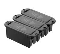 MERRYHAPY Kit 3 Pezzi Porta Batteria 9V per Pickup Chitarra e Basso, Plastica Nera con Spugna Interna, Riduce Vibrazioni e Rumore, Accessori per Musicisti