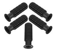 MERRYHAPY Manopole per Biliardino in Pvc Nero 5 Pezzi Impugnatura Robusta e Confortevole per Calcio Balilla da Tavolo Sostituzione Facile e Resistente