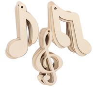 MERRYHAPY Note Musicali in Legno 30 Pezzi Ritagli Vuoti per Fai da Te e Decorazioni Personalizzate Dimensioni Uniformi per Progetti Manuali