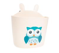 MERRYHAPY Organizer da Letto con Cesto Appendibile per Ragazzo Ragazza Porta Pannolini e Giocattoli Contenitore per Cameretta e Camera da Letto Design Beige con Civetta