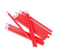 MERRYHAPY Pennarello a Cera Rosso Multiuso per Cucito e Lavoro su Carta e Legno, Matita a Cera Senza Temperino per Industria e Lavorazione della Pelle, 1 Box