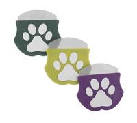 MERRYHAPY Pettine Antipulci in Metallo a Denti Fini per Cani e Gatti Set da 3 Pezzi Impugnatura Ergonomica per Rimozione Nodi e Peli Morti Toelettatura Delicata per Animali di Tutte le