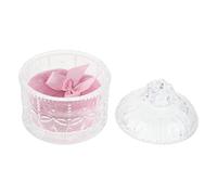 MERRYHAPY Piumino da Cipria Riutilizzabile in Fibra Morbida Contenitore in Vetro da 3,34" per Viso e Corpo, Applicatore per Cipria in Polvere Libera Adatto a Pelle Sensibile, Tamponi