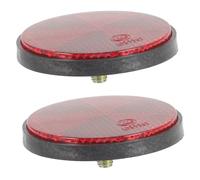 MERRYHAPY Riflettore e Vite da 6mm in Plastica Resistente Rotondo Rosso 2 Unitá Catarifrangente Posteriore per Bicicletta Moto per Segnalazione Sicurezza Outdoor