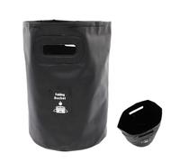 MERRYHAPY Secchio Pieghevole per Esterno 20l in Pvc Manici Ergonomici e Tessuto a Rete, Portatile per Pesca e Campeggio