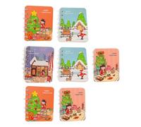 MERRYHAPY Set 7 Pezzi Taccuini a Spirale Cartonati Design Natalizio, Quaderni Verticali a Righe in Carta, Blocchi Note Creativi per Ufficio e Regali di Natale Colore Casuale Stili multipli