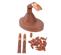 MERRYHAPY Set Modelli Addestramento Per Nail Art Base 5 Dita Finte Per Manicure Manichino Per Unghie Acriliche Strumento Per Principianti e Appassionati Nail Art