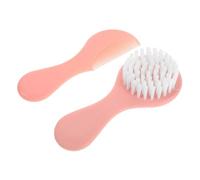 MERRYHAPY Spazzola e Pettine per Neonata Rosa Kit per Cura Delicata del Cuoio Capelluto con Rimozione della Desquamazione Materiali Sicuri e Morbidi per Sensibile Design Confortevole e