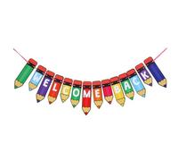 MERRYHAPY Striscione Decorativo Lettere Stampate in Carta Back To School Party e Festoni per Addobbi Scolastici per Pareti di Aule e Feste di Reunion