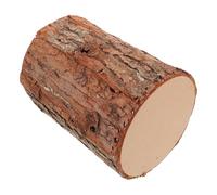 MERRYHAPY Supporto per Albero in Legno Base Tronco Realistico, Decorazione Natalizia Rustica in Legno per Fotografia e Porta Tealight Resistente 20x15cm