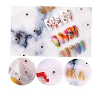 MERRYHAPY Supporto Per Esposizione Unità Unghie Con Design Marmo Display Per Colori Smalto Con Base Per Manicure e Arte Unghie Per Saloni e Uso Domestico